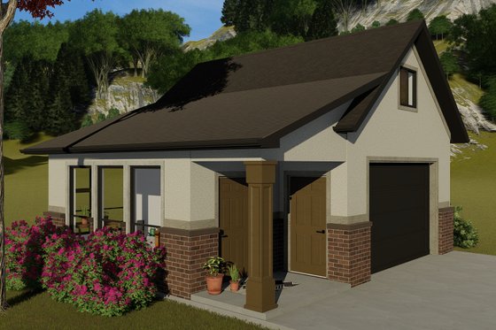 Exterior - Front Elevation 4 for Traditional House Plan #1060-74, 0 bath