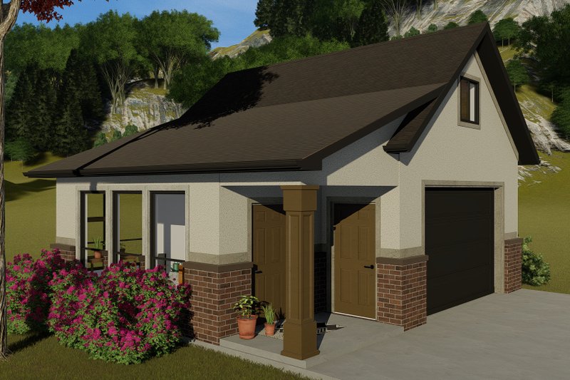 House Blueprint - Exterior - Front Elevation 4 for Traditional House Plan #1060-74, 0 bath