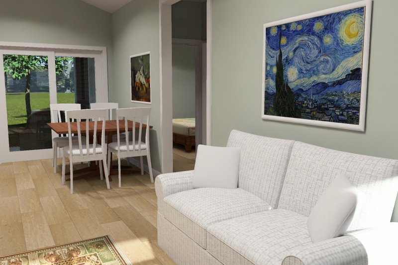 Architectural House Design - Interior - Family Room 1 for Cottage House Plan #513-2456 - 2 bed, 2 bath