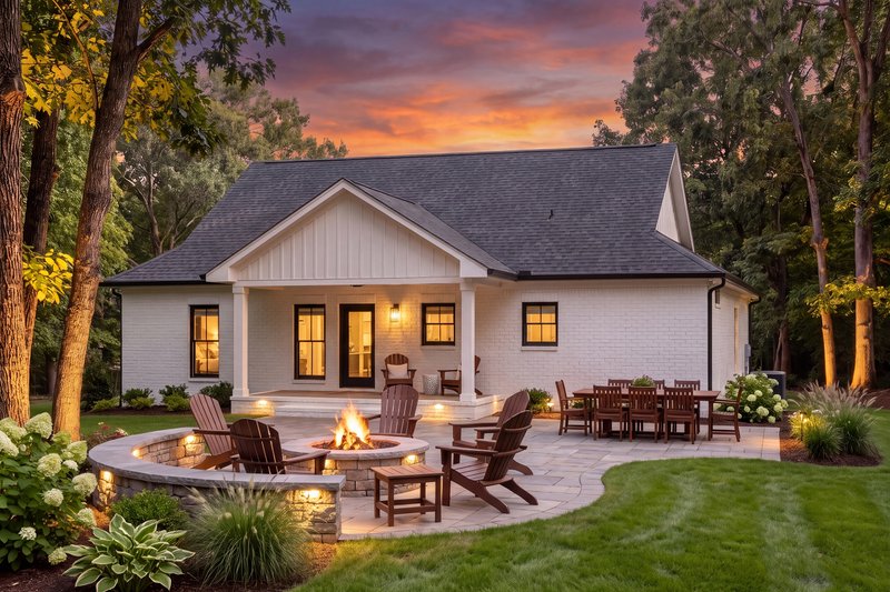 House Blueprint - Exterior - Rear Elevation for Farmhouse House Plan #430-446 - 3 bed, 2 bath