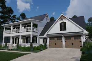 Southern Exterior - Front Elevation Plan #120-260