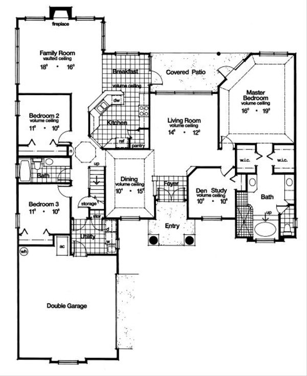 European Floor Plan - Main Floor Plan #417-236