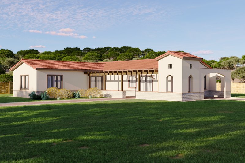 Dream House Plan - Adobe / Southwestern Exterior - Front Elevation Plan #1106-107