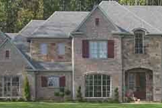Exterior - Front Elevation for European House Plan #81-1181 - 4 bed, 4 bath