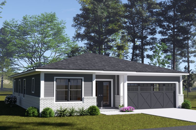 House Blueprint - Exterior - Other Elevation 3 for Modern House Plan #513-2372 - 3 bed, 2 bath