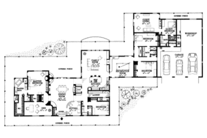 Floor Plan - Main Floor for Ranch House Plan #72-390 - 5 bed, 4 bath