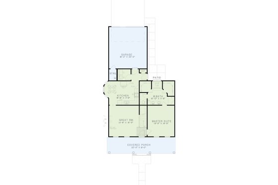 Floor Plan - Main Floor for Country House Plan #17-2635 - 3 bed, 2 bath