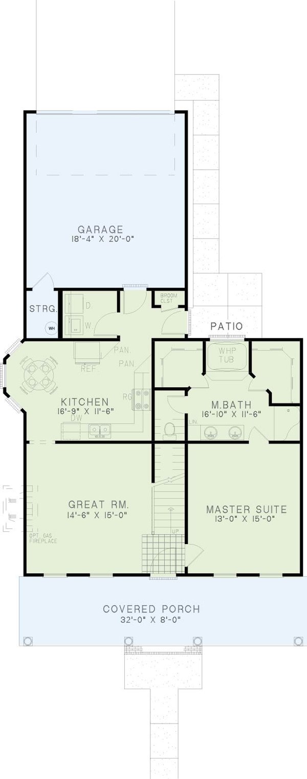 Home Plan - Country Floor Plan - Main Floor Plan #17-2635