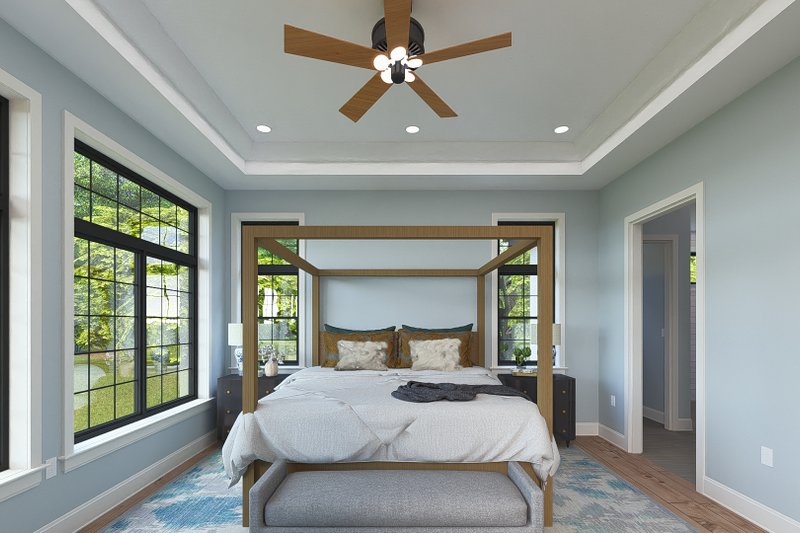 House Blueprint - Interior - Master Bedroom 1 for Farmhouse House Plan #1060-238 - 3 bed, 2.5 bath