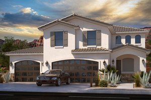 House Blueprint - Mediterranean Exterior - Front Elevation Plan #1073-21