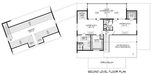 Country Floor Plan - Upper Floor Plan #932-650