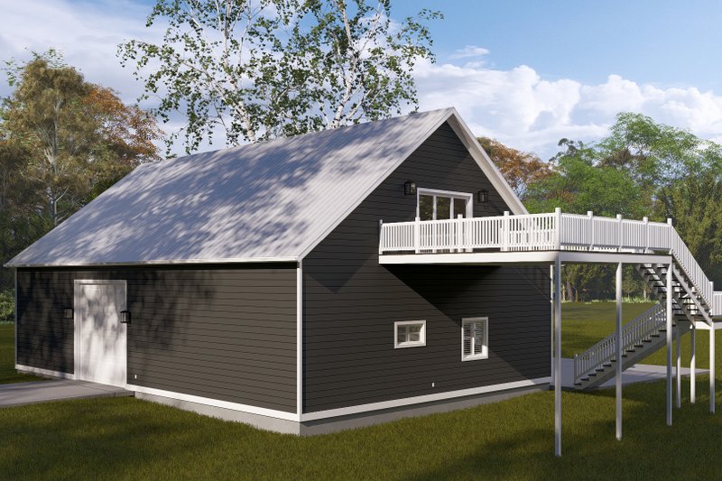 Dream House Plan - Exterior - Rear Elevation 1 for Farmhouse House Plan #1060-340, 1 bath