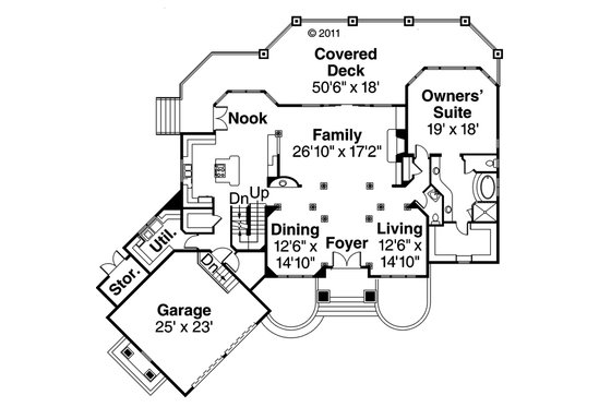 Floor Plan - Main Floor House Plan #124-884 - 4 bed, 4.5 bath