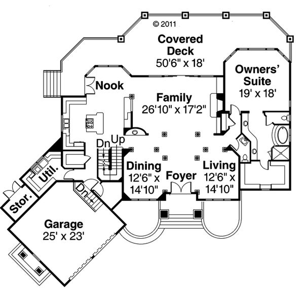 House Design - Floor Plan - Main Floor Plan #124-884