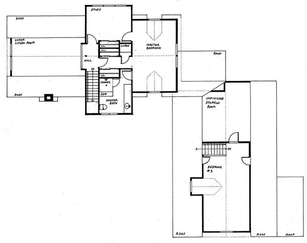 Farmhouse Floor Plan - Upper Floor Plan #510-2