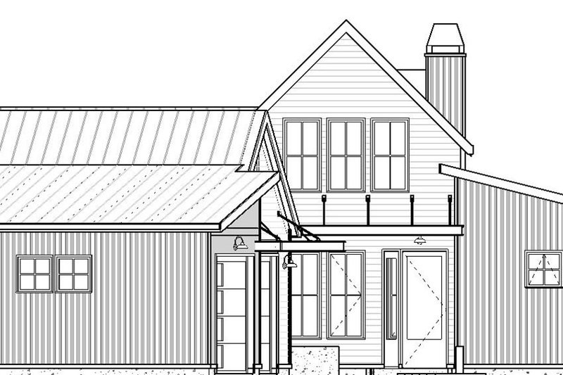 Architectural House Design - Exterior - Front Elevation 5 for Barndominium House Plan #895-108 - 3 bed, 2 bath