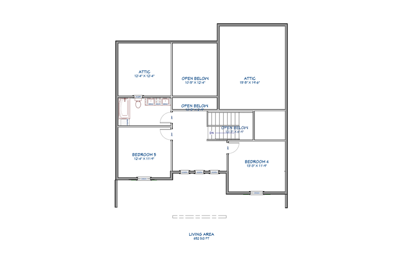 House Plan Design - Floor Plan - Lower Floor for Farmhouse House Plan #1109-15 - 5 bed, 3 bath