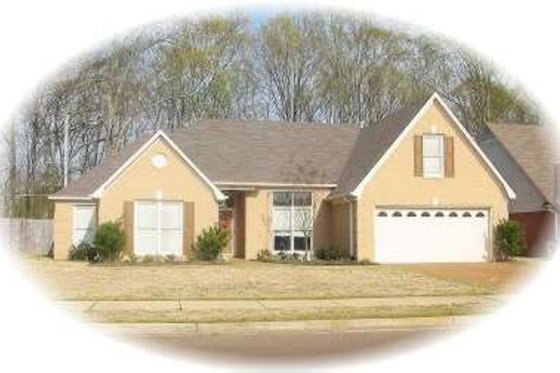 Exterior - Front Elevation for European House Plan #81-1549 - 3 bed, 2 bath