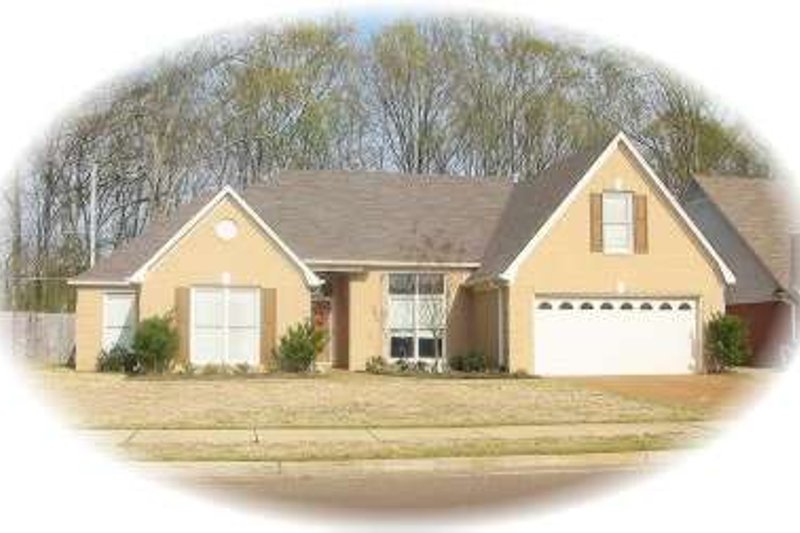Exterior - Front Elevation 2 for European House Plan #81-1549 - 3 bed, 2 bath