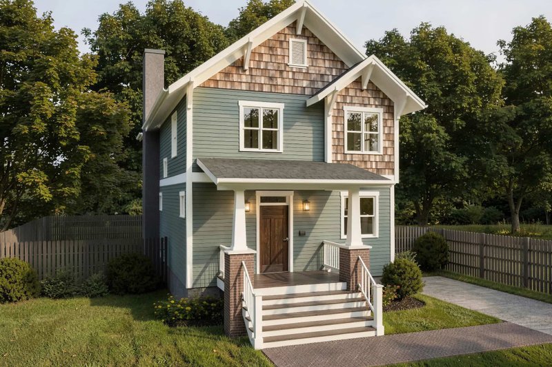 Home Plan - Craftsman Exterior - Front Elevation Plan #79-295