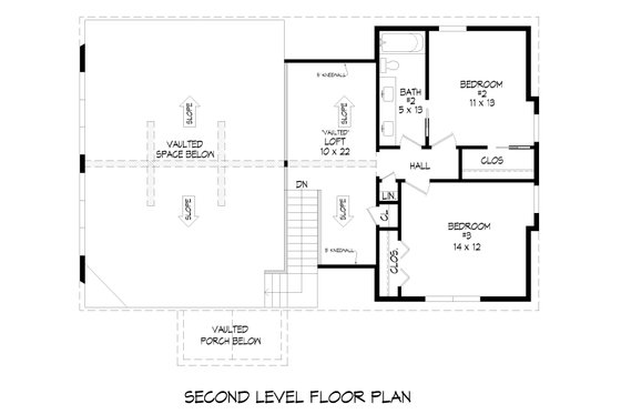 Floor Plan - Upper Floor for Traditional House Plan #932-665 - 3 bed, 2.5 bath
