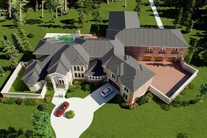 Exterior - Other Elevation 2 for Mediterranean House Plan #923-41 - 5 bed, 9 bath