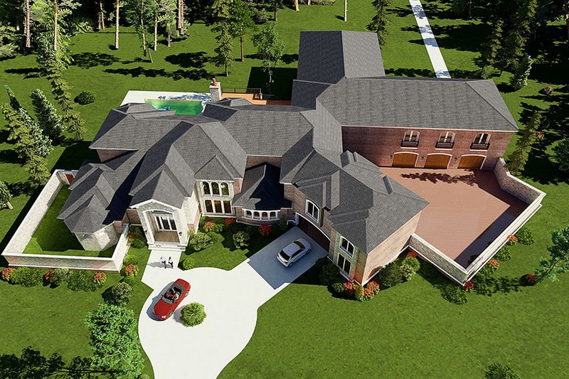Dream House Plan - Exterior - Other Elevation 2 for Mediterranean House Plan #923-41 - 5 bed, 9 bath