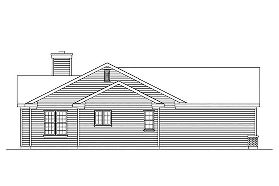 Exterior - Other Elevation 1 for Ranch House Plan #22-600 - 3 bed, 2 bath