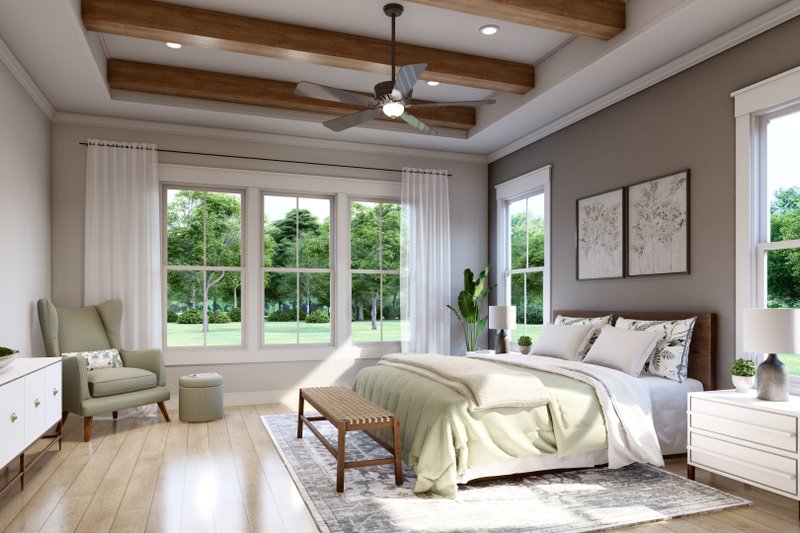 House Plan Design - Interior - Master Bedroom for Farmhouse House Plan #430-260 - 4 bed, 3.5 bath