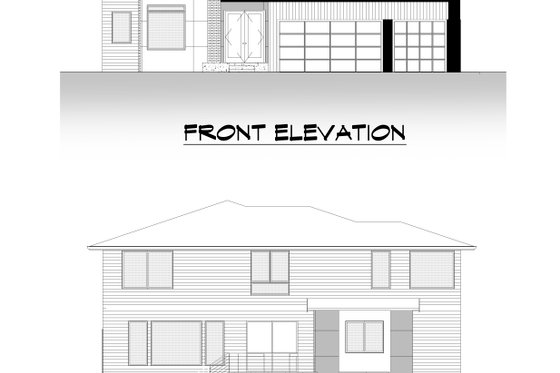 Exterior - Other Elevation 1 for Modern House Plan #1066-215 - 4 bed, 4.5 bath