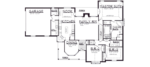 House Plan Design - Traditional Floor Plan - Main Floor Plan #62-120