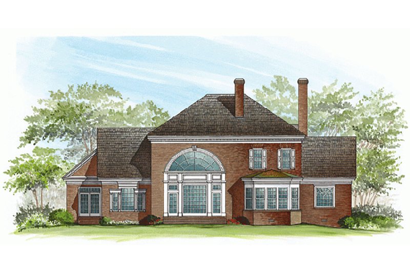 Home Plan - Exterior - Rear Elevation for Southern House Plan #137-195 - 4 bed, 3 bath