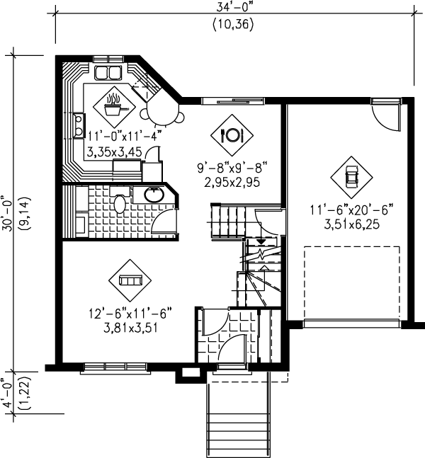 Traditional Floor Plan - Main Floor Plan #25-2157
