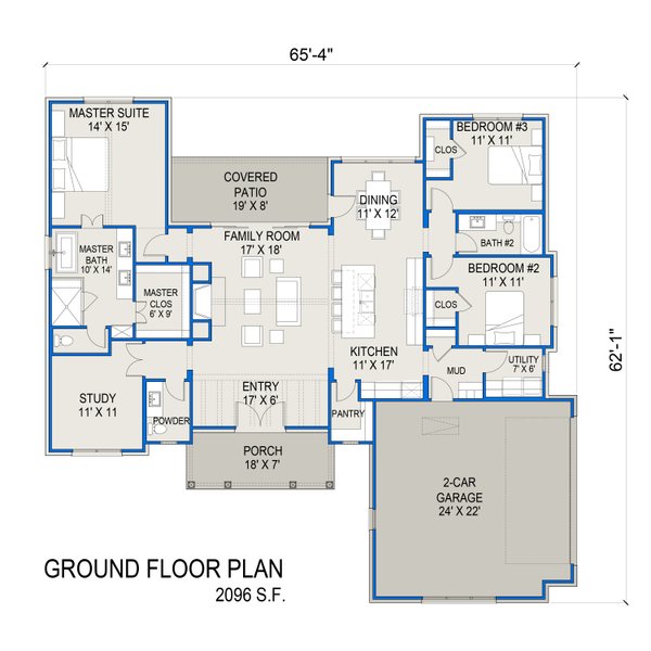 House Blueprint - Farmhouse Floor Plan - Main Floor Plan #1103-2
