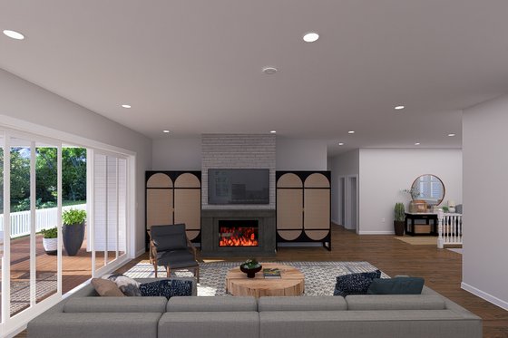 Interior - Family Room 2 for Craftsman House Plan #1060-354 - 2 bed, 2 bath