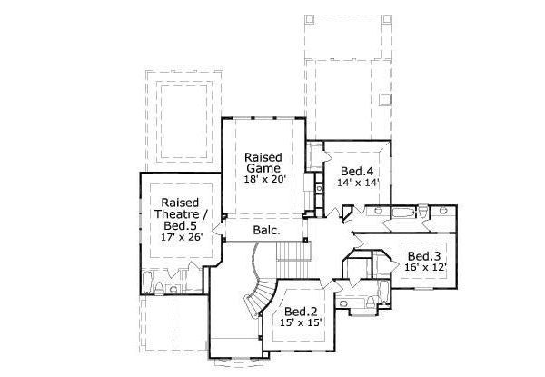 European Floor Plan - Upper Floor Plan #411-667