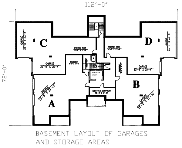 European Floor Plan - Lower Floor Plan #138-266