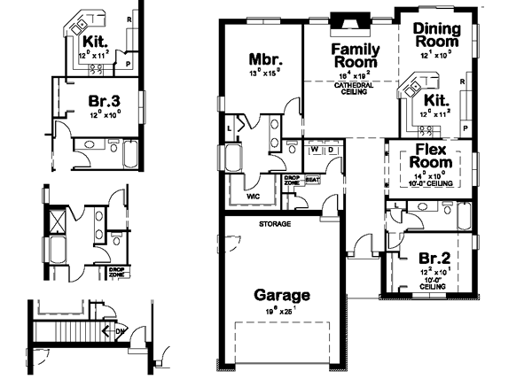 Ranch Floor Plan - Main Floor Plan #20-1530