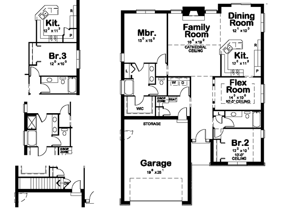 Home Plan - Ranch Floor Plan - Main Floor Plan #20-1530
