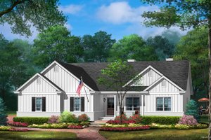 Ranch Exterior - Front Elevation Plan #22-635