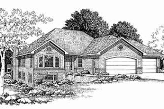 Exterior - Front Elevation for Traditional House Plan #70-350 - 2 bed, 2 bath