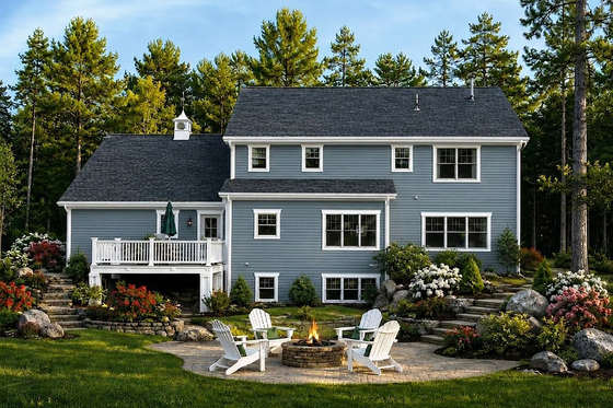 Exterior - Rear Elevation 2 for Traditional House Plan #928-68 - 4 bed, 2.5 bath