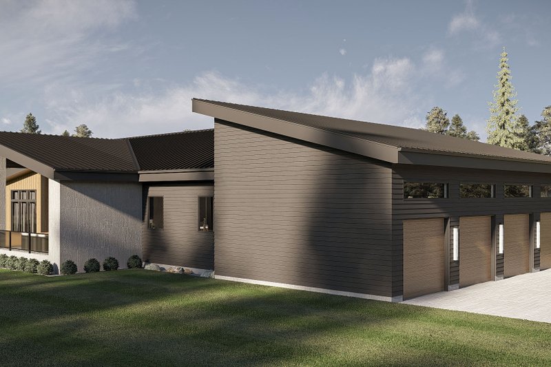 House Blueprint - Exterior - Other Elevation 2 for Modern House Plan #455-771 - 3 bed, 2.5 bath