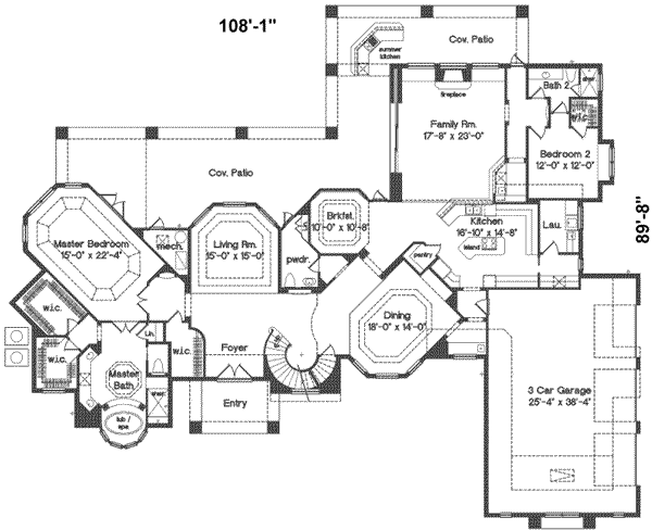 European Floor Plan - Main Floor Plan #135-113