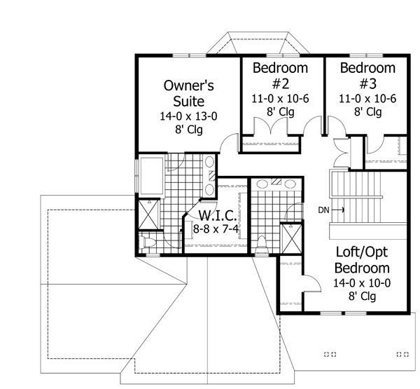 Floor Plan - Upper Floor Plan #51-527