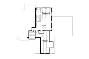 Floor Plan - Upper Floor for Craftsman House Plan #20-2337 - 3 bed, 3.5 bath