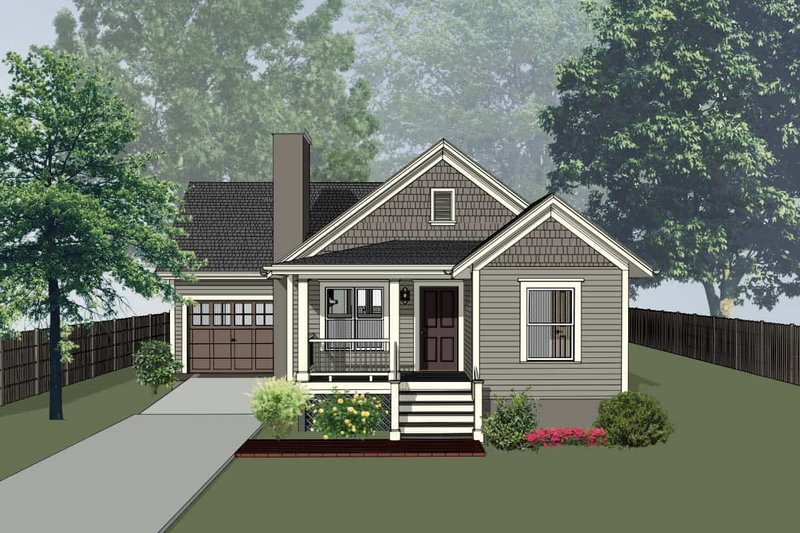 Home Plan - Bungalow Exterior - Front Elevation Plan #79-310