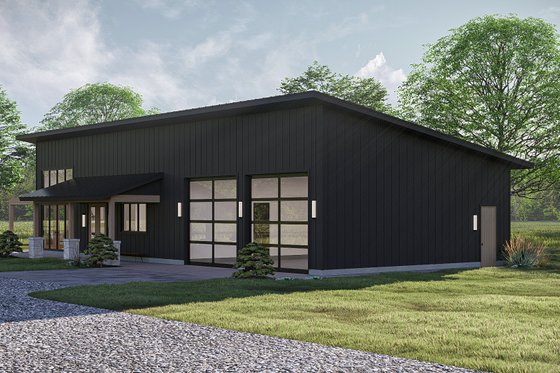 Exterior - Other Elevation for Barndominium House Plan #455-405 - 2 bed, 2 bath