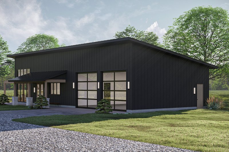 Dream House Plan - Exterior - Other Elevation for Barndominium House Plan #455-405 - 2 bed, 2 bath