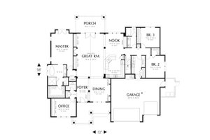 Craftsman style Plan 48-542 main floor